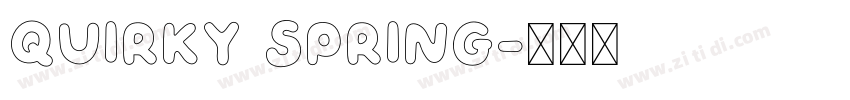 QUIRKY SPRING字体转换